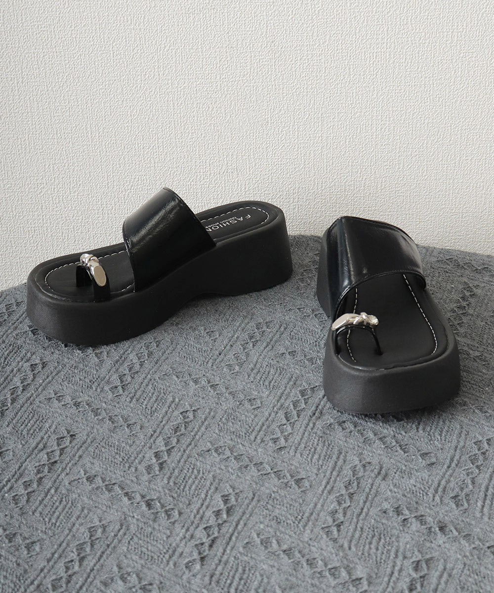 厚底トングサンダル 美脚脚長 おしゃれ靴