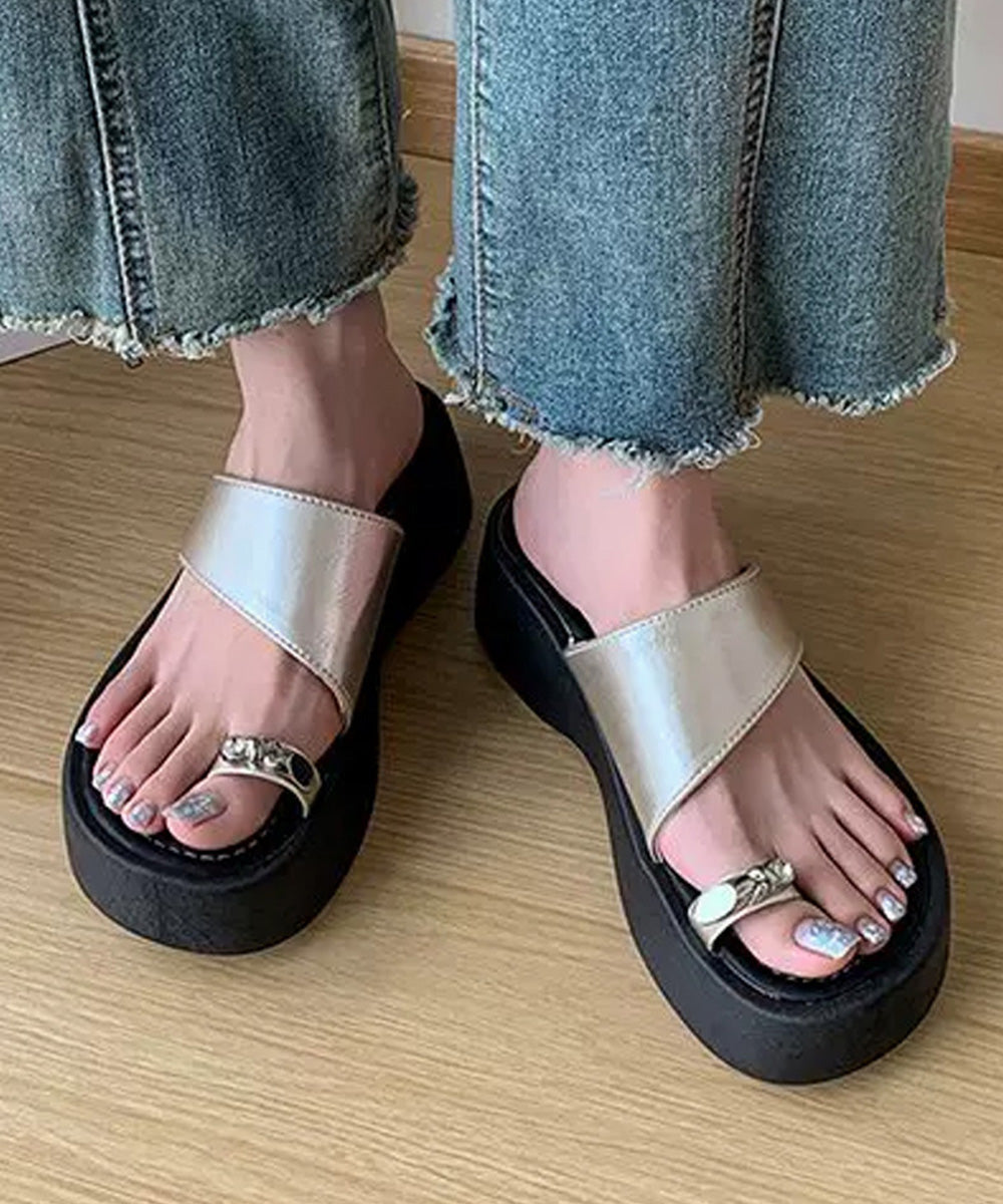 厚底トングサンダル 美脚脚長 おしゃれ靴