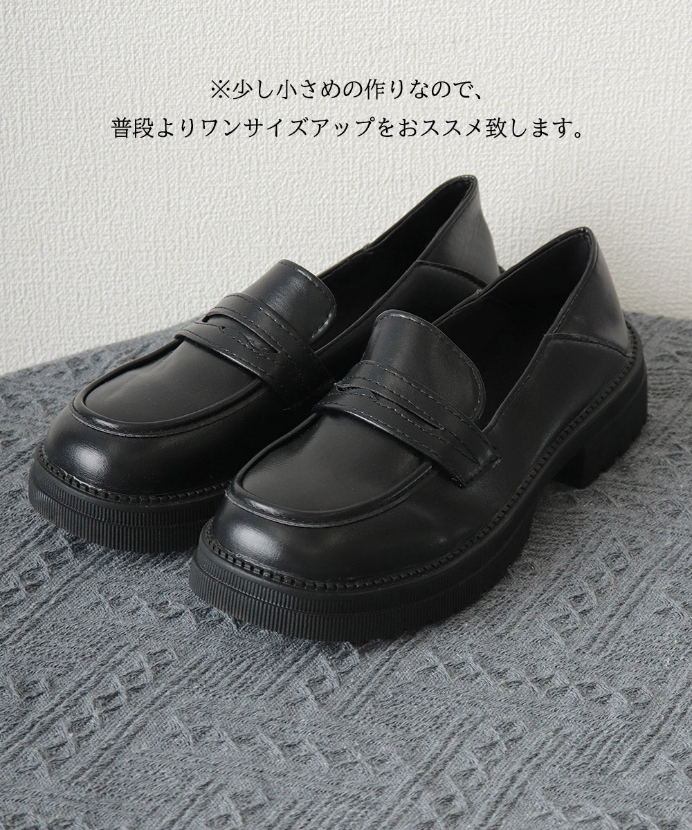 厚底ローファー バブーシュくつ 韓国風