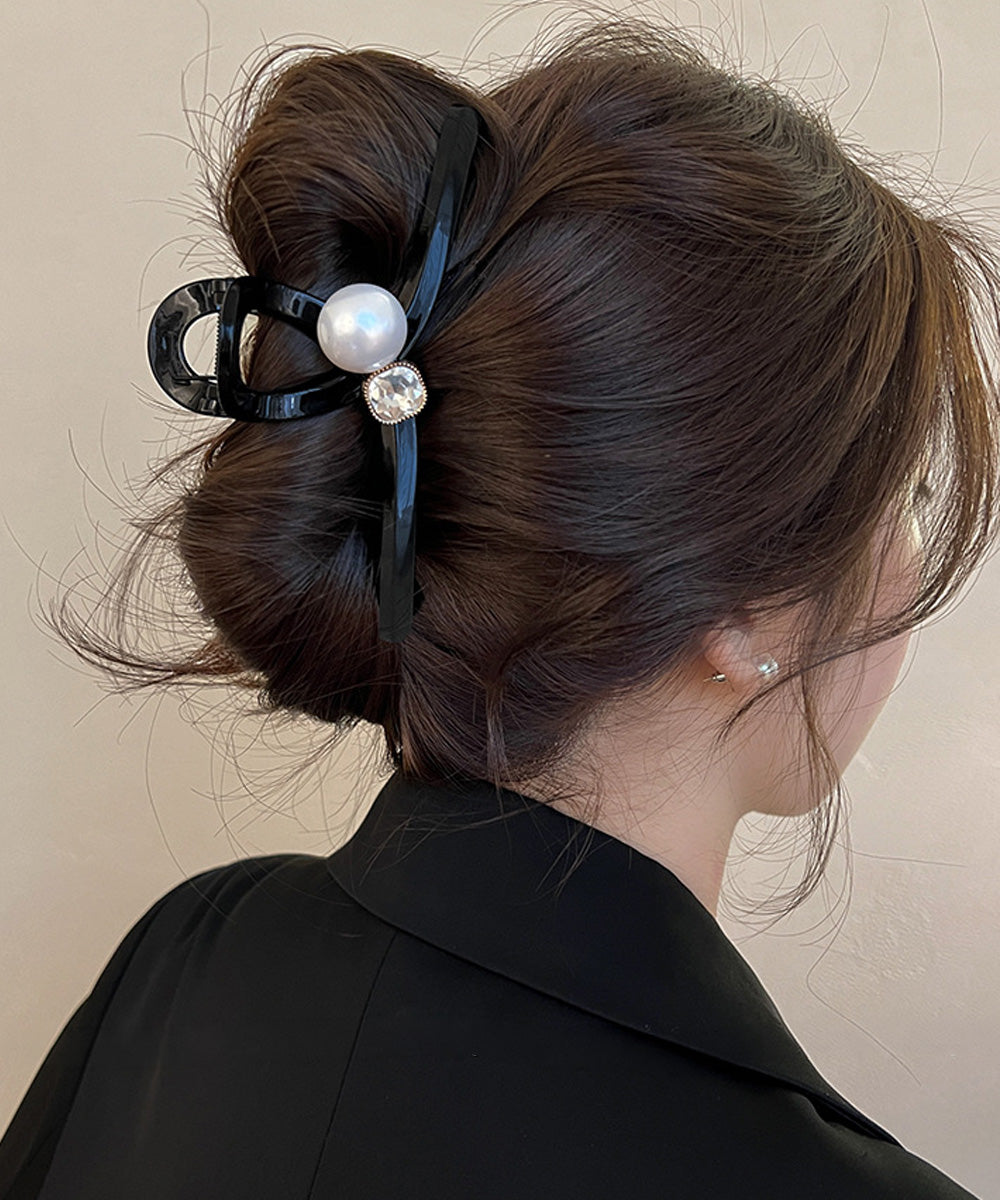 バンスクリップ ヘアクリップ パール 詳細画像11