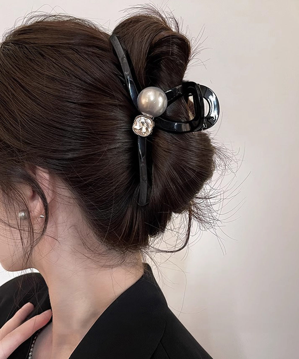 バンスクリップ ヘアクリップ パール 詳細画像3