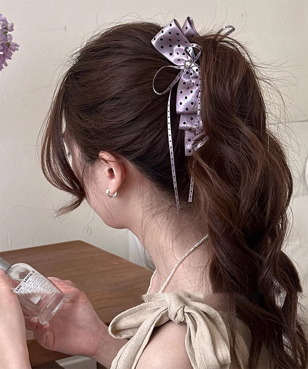 リボンヘアクリップ ドット柄 詳細画像18