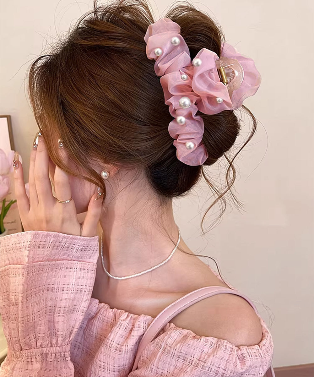 バンスクリップ ヘアクリップ パール 詳細画像10