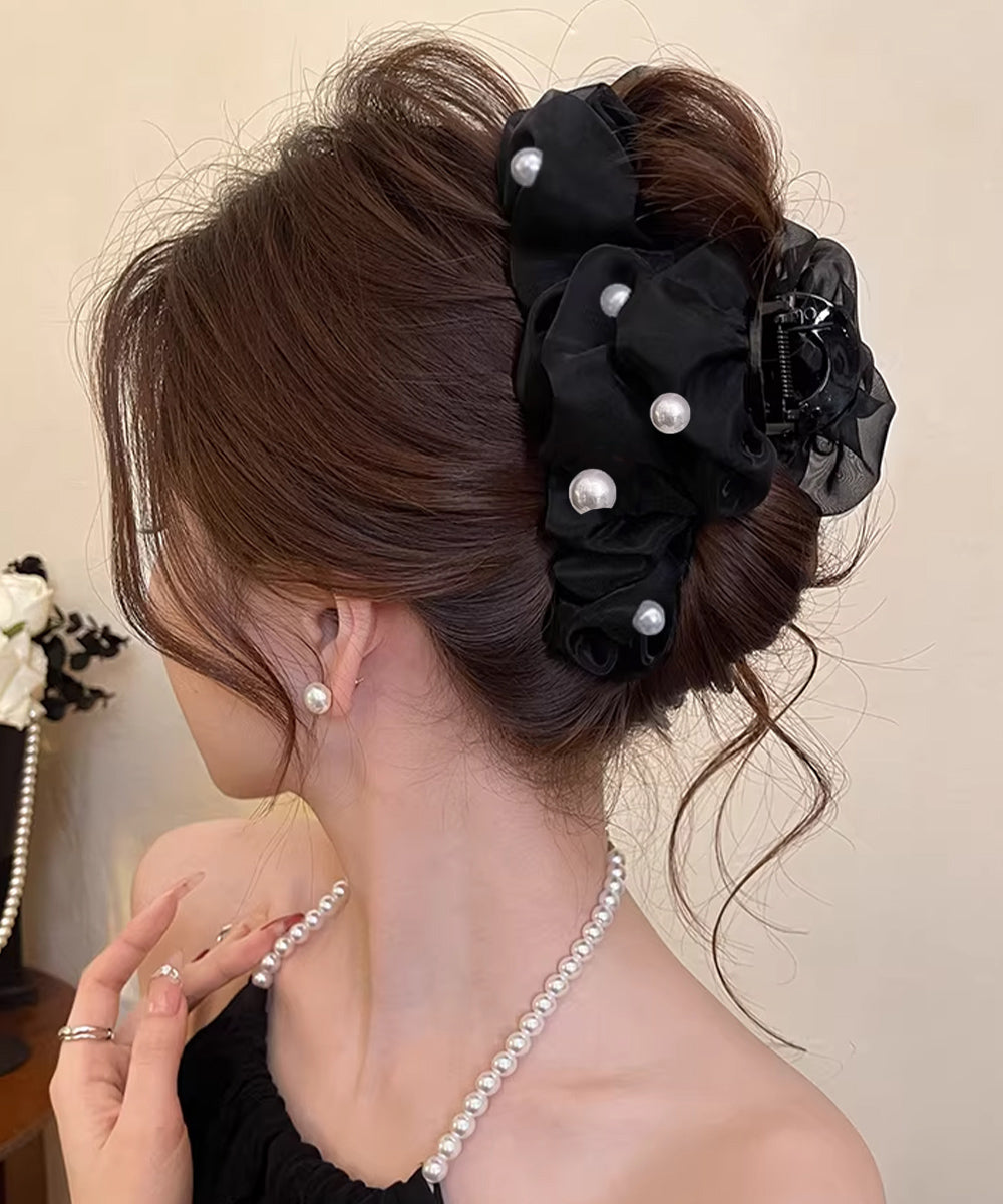 バンスクリップ ヘアクリップ パール 詳細画像3