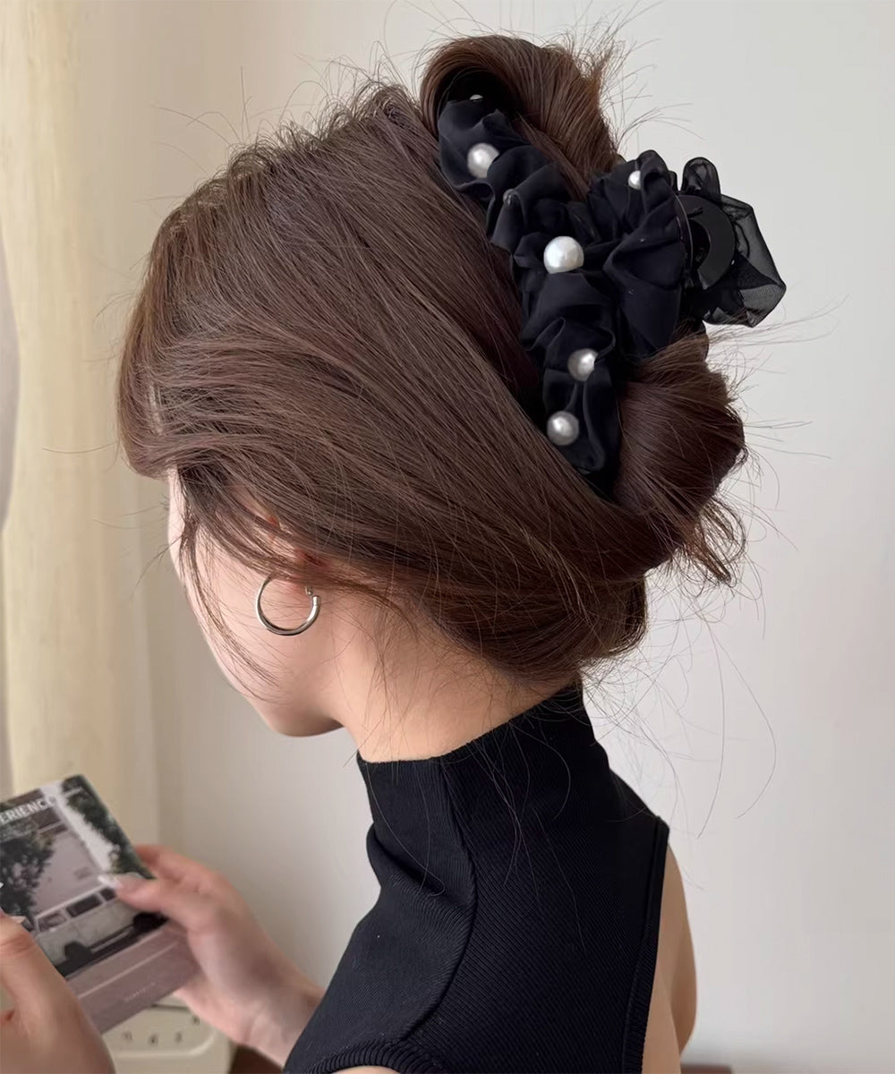 バンスクリップ ヘアクリップ パール 詳細画像5
