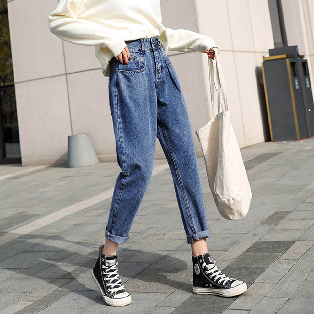 デニムパンツ レディース ハイウエスト インディゴ