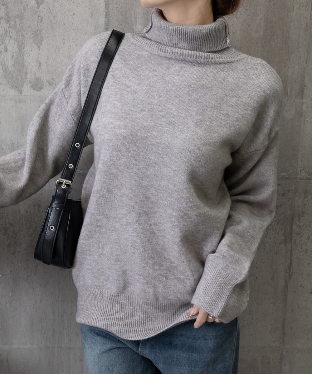 タートルネックニット レディース 秋冬服 ハイネック セーター あたたか 長袖 ニットトップス 無地 シンプル 大人カジュアル ニットソー オルチャン人気セーター WANGYUE-035