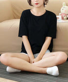 ｔシャツ レディース 半袖 カットソー ブラック