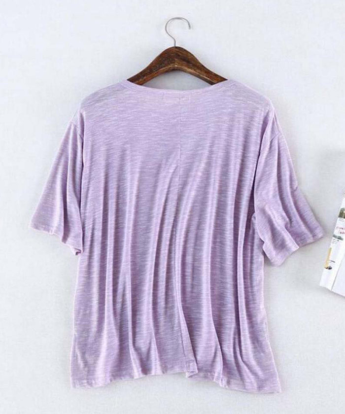 ｔシャツ レディース 半袖 カットソー ラベンダー