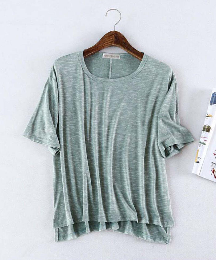 ｔシャツ レディース 半袖 カットソー ライトグレー