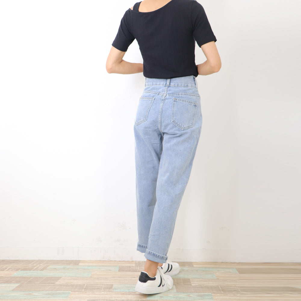 デニムパンツ レディース ハイウエスト 詳細画像12