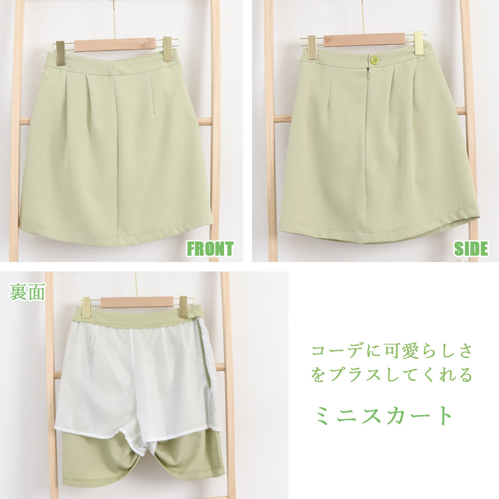 ミニスカートレディース 台形スカート春夏 詳細画像3