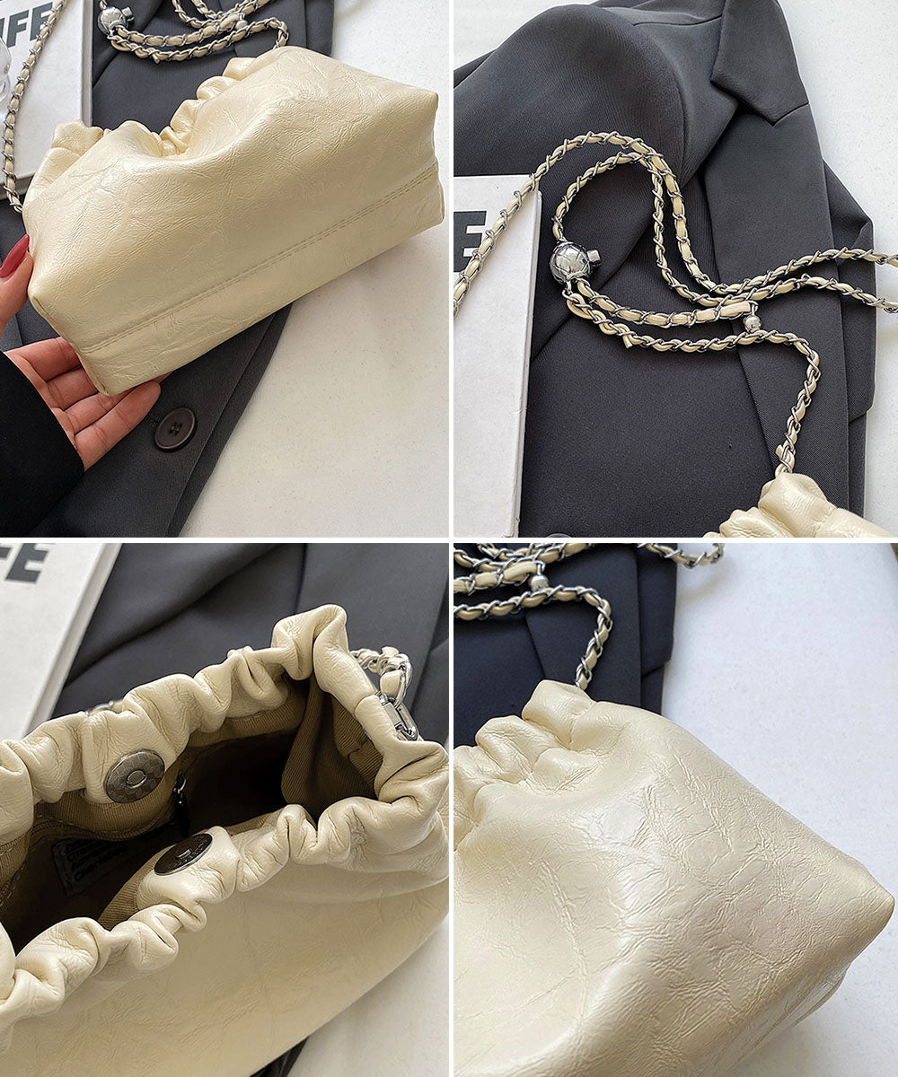 チェーンショルダーバッグ ミニ巾着バッグ 詳細画像25