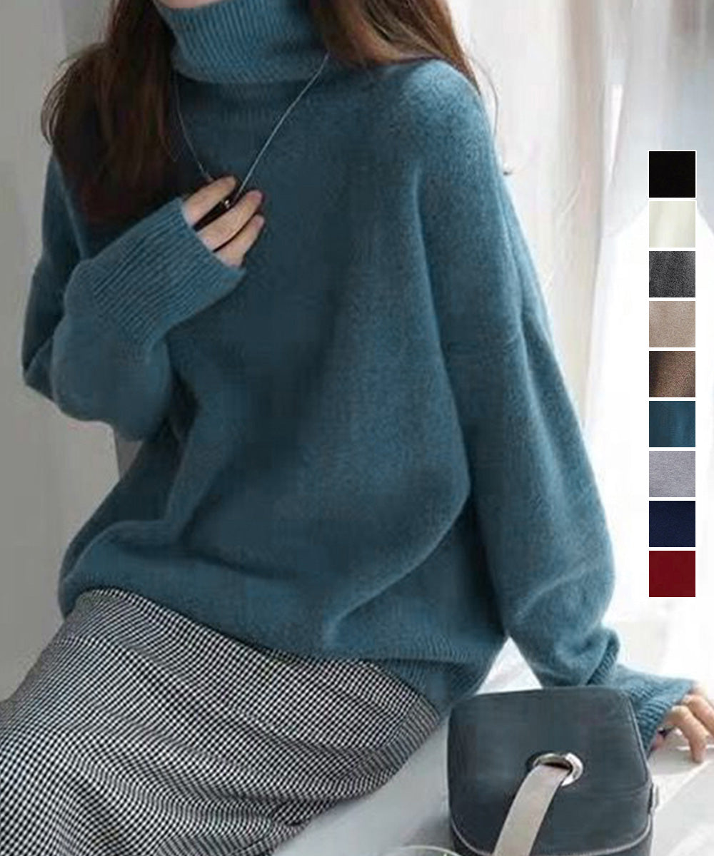 タートルネックニット レディース 秋冬服 詳細画像1