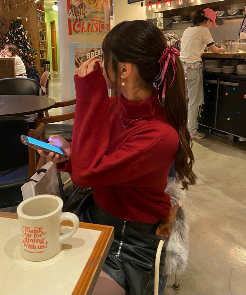 タートルネックニット レディース 秋冬服 詳細画像41