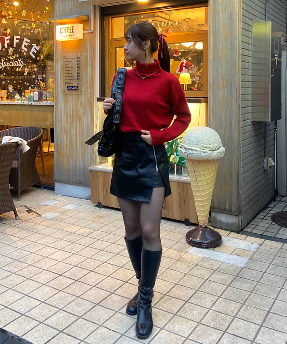 タートルネックニット レディース 秋冬服 詳細画像43