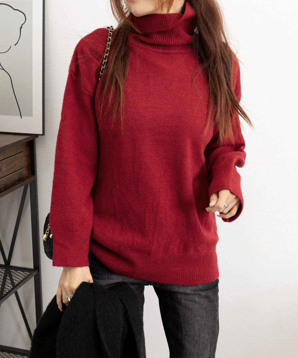 タートルネックニット レディース 秋冬服 詳細画像46