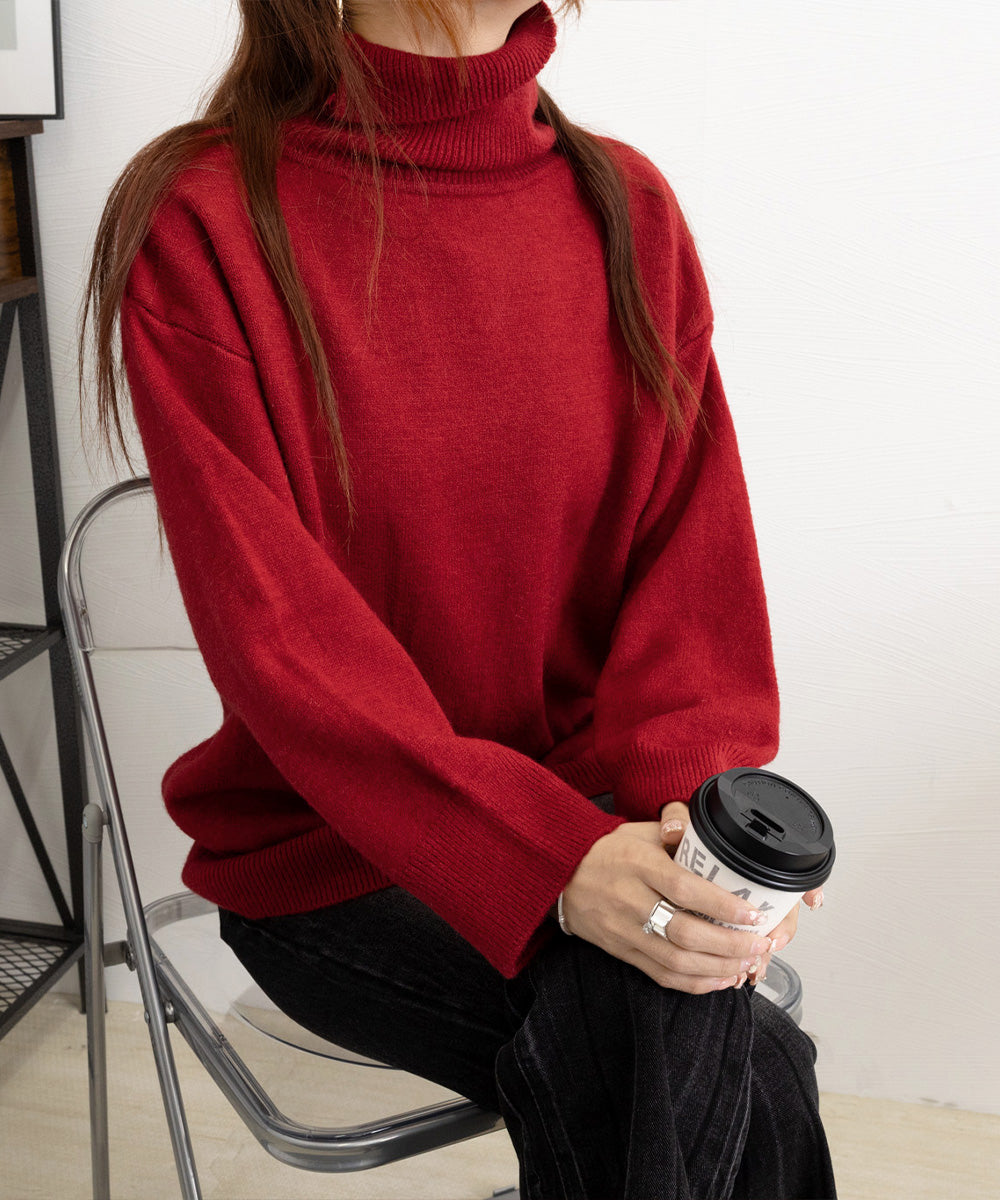 タートルネックニット レディース 秋冬服 詳細画像48